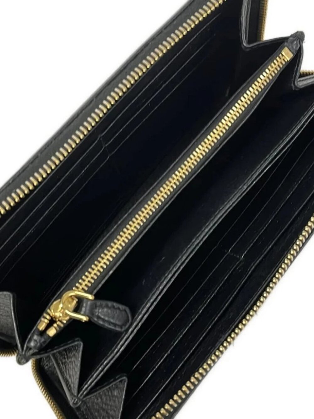 PRADA - Black Leather Long Wallet - Picture 3 of 6